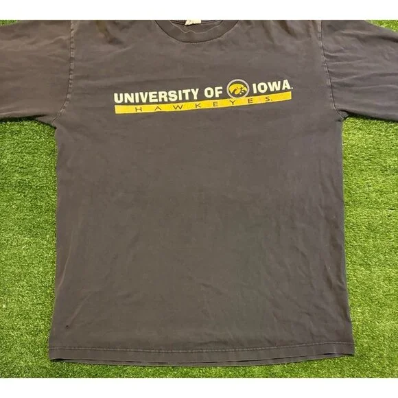 Vintage Iowa Hawkeyes shirt mens XL black yellow football long sleeve Y2K 27 - Picture 5 of 12
